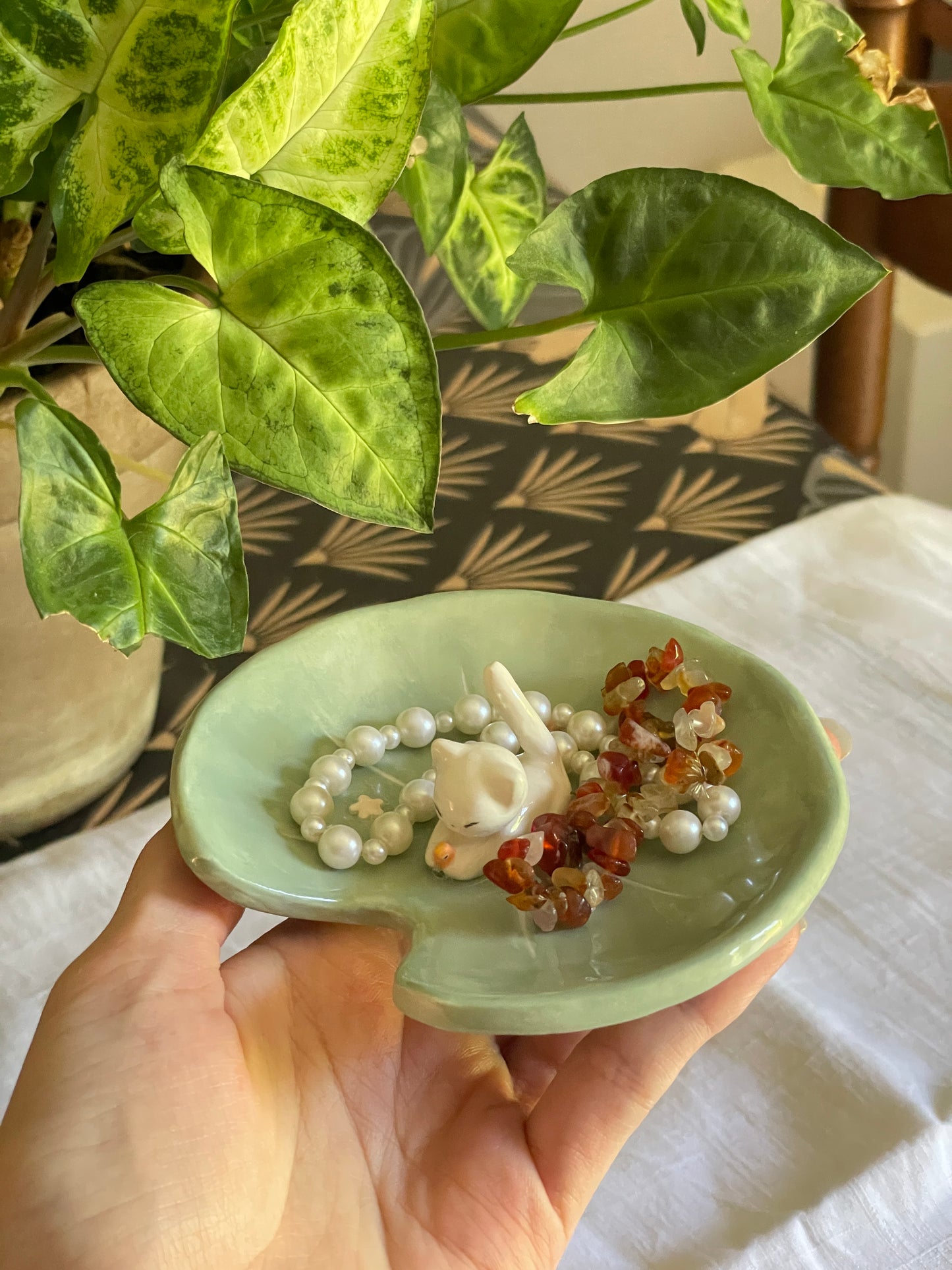 Coupelle / porte bague chat pêcheur