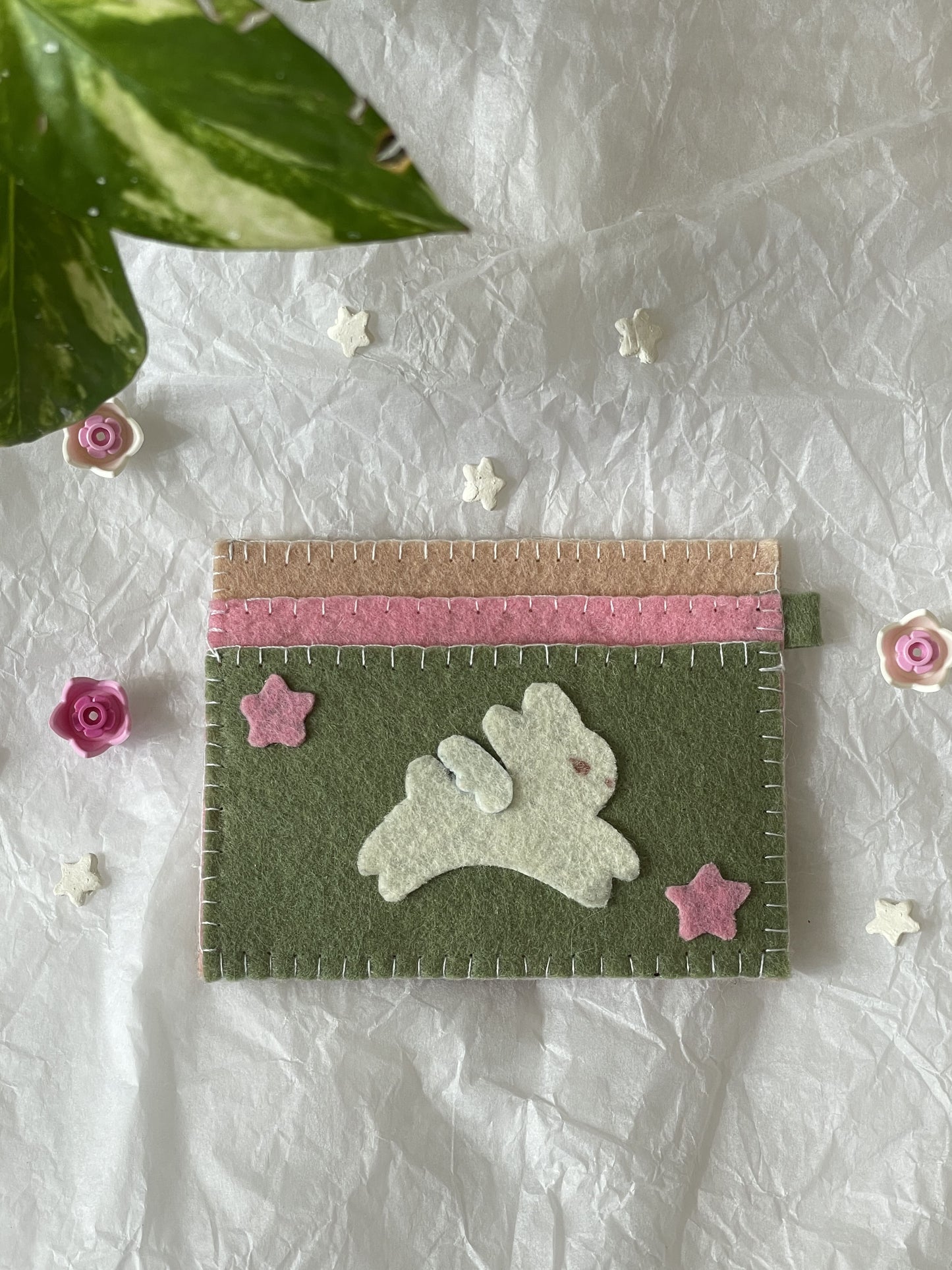 Porte cartes - Lapin ailé