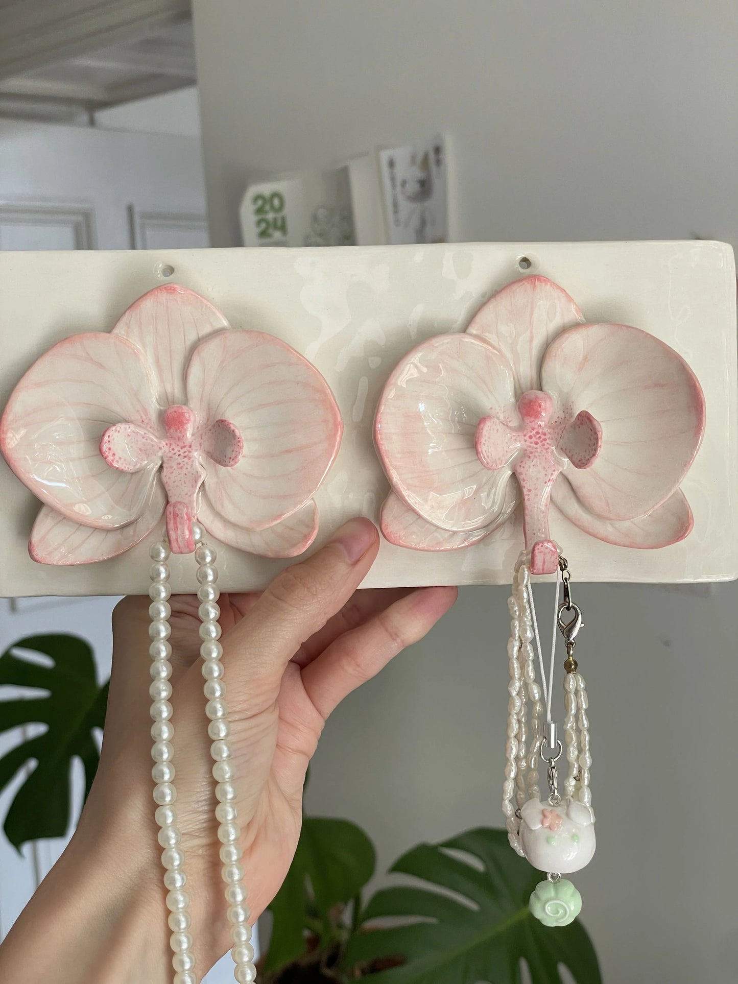 Portant mural orchidée