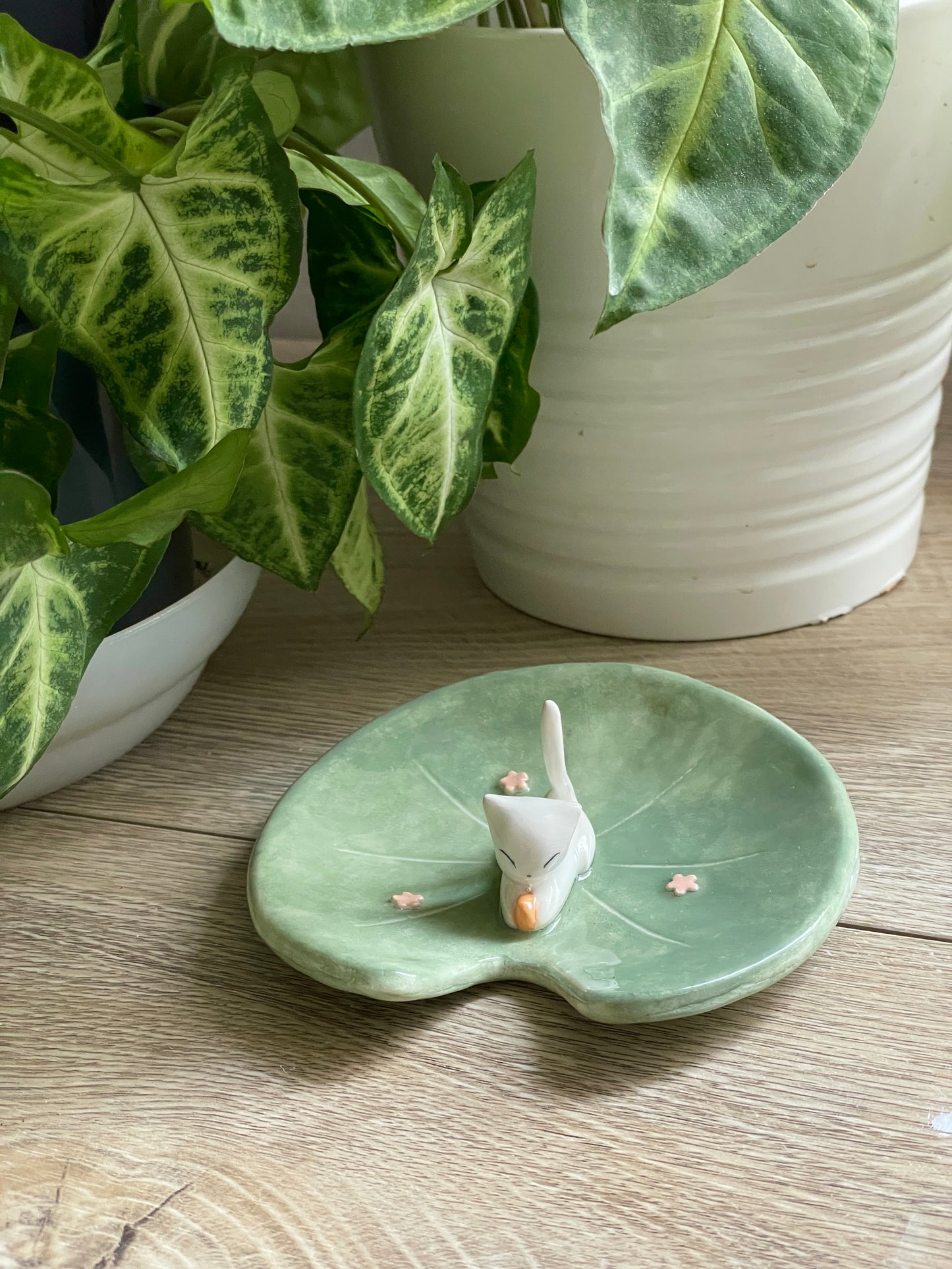 Coupelle / porte bague chat pêcheur