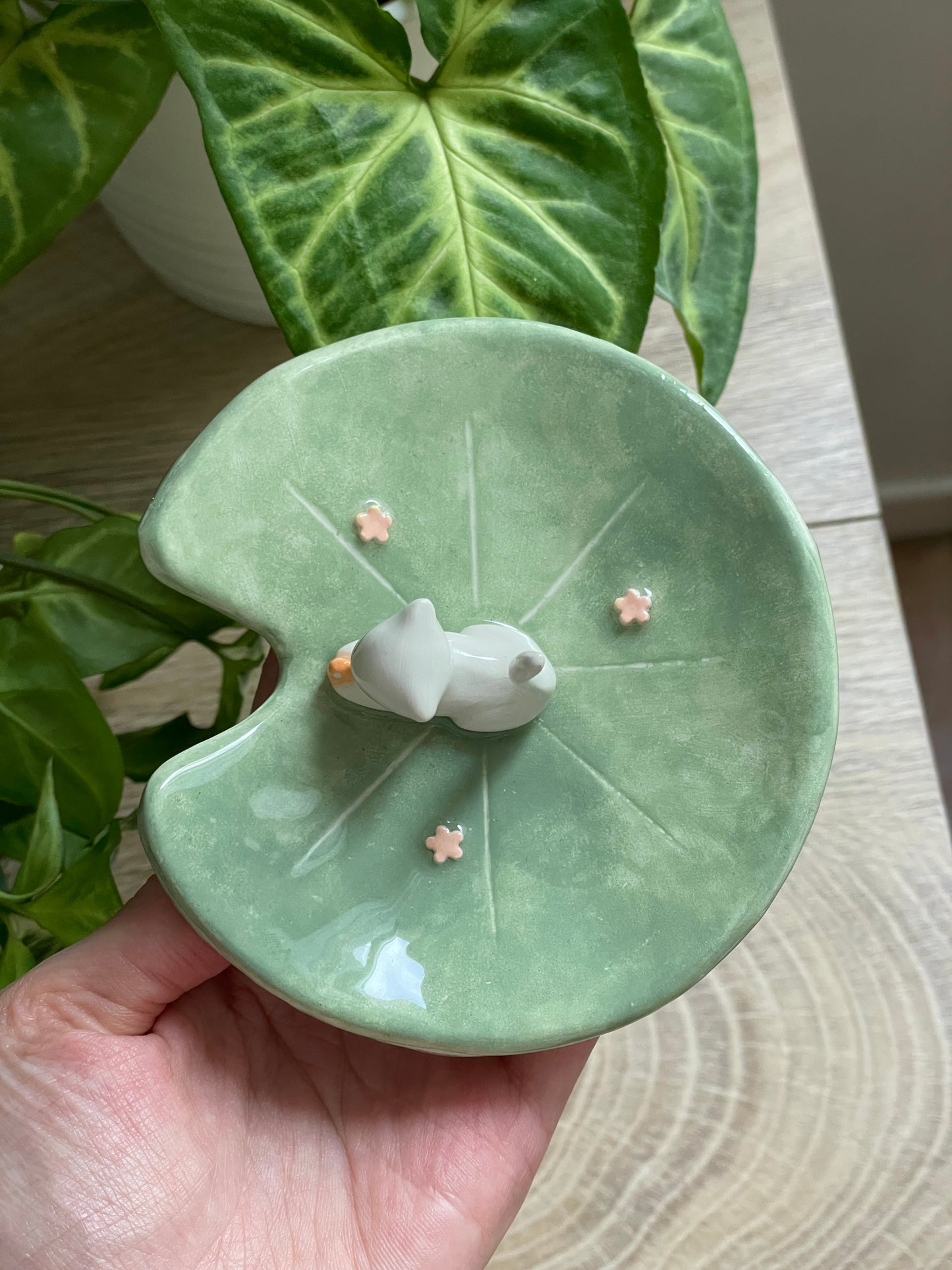 Coupelle / porte bague chat pêcheur