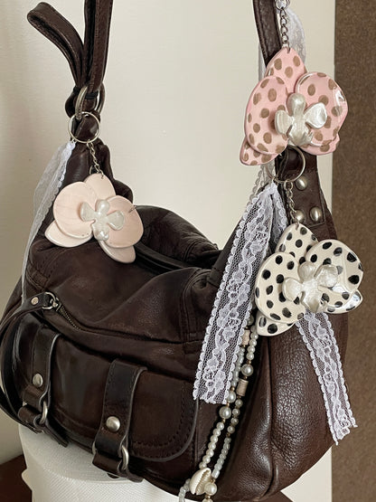 Charms mini orchidée noir & blanc