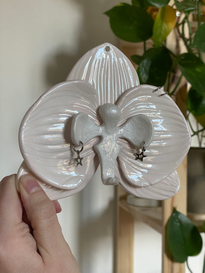 Orchidée rose clair piercing