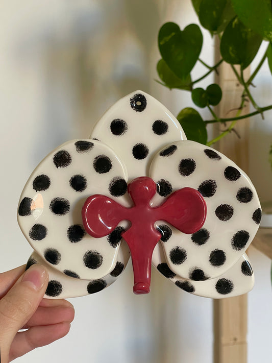 Orchidée murale polka dot