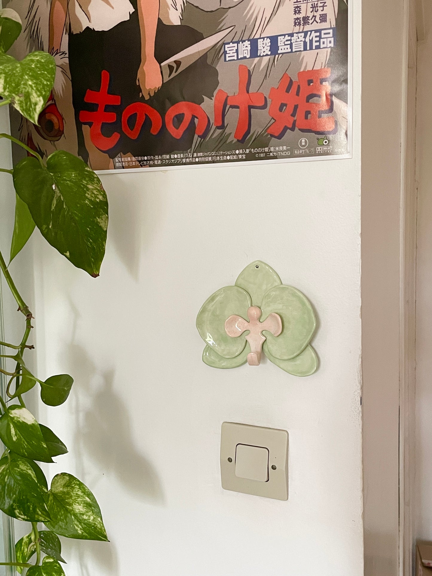 Orchidée murale vert