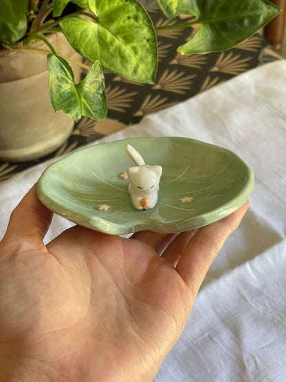 Coupelle / porte bague chat pêcheur