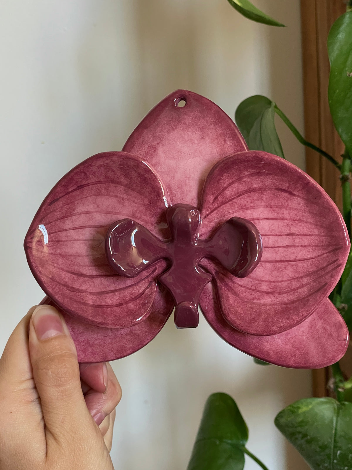 Orchidée murale - Black cherry