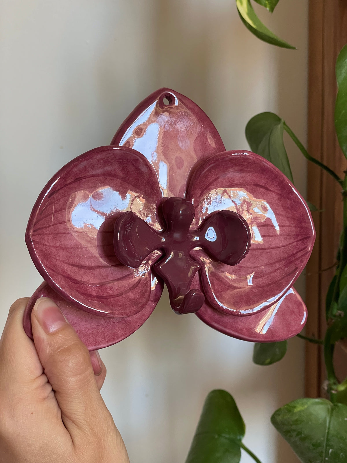 Orchidée murale - Black cherry