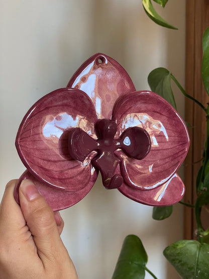 Orchidée murale - Black cherry