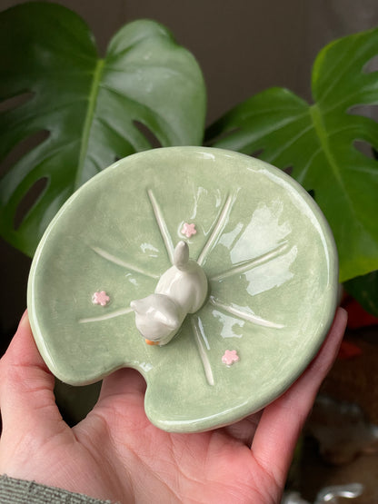 Coupelle / porte bague chat pêcheur