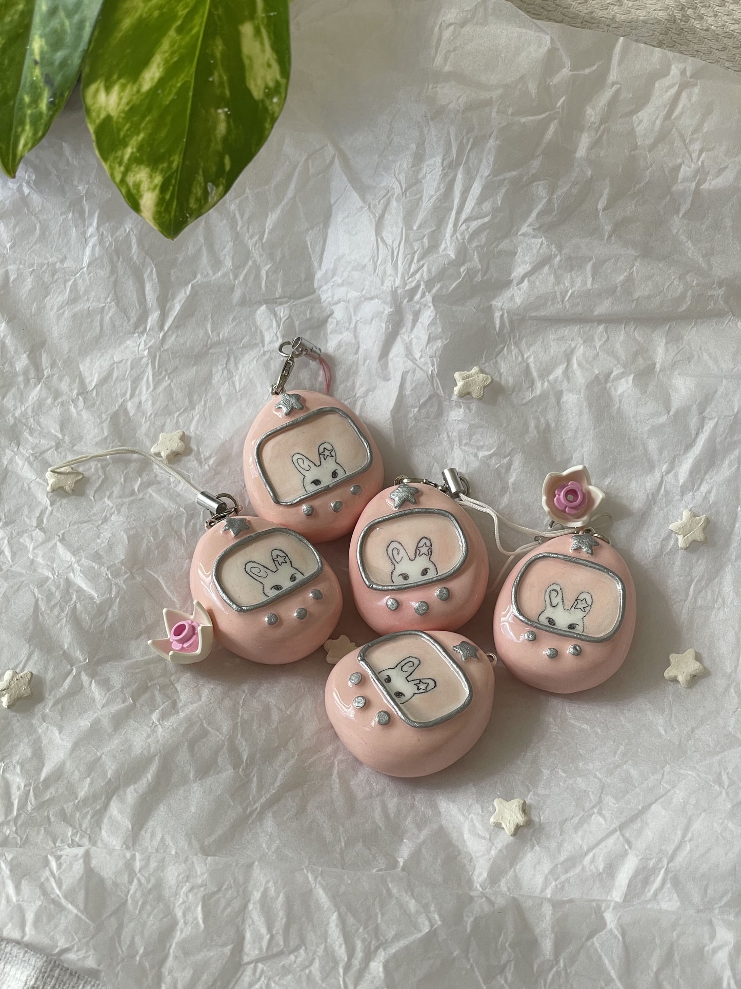 Porte-clés inspiration Tamagotchi