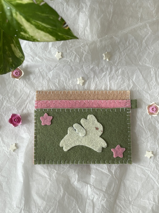 Porte cartes - Lapin ailé