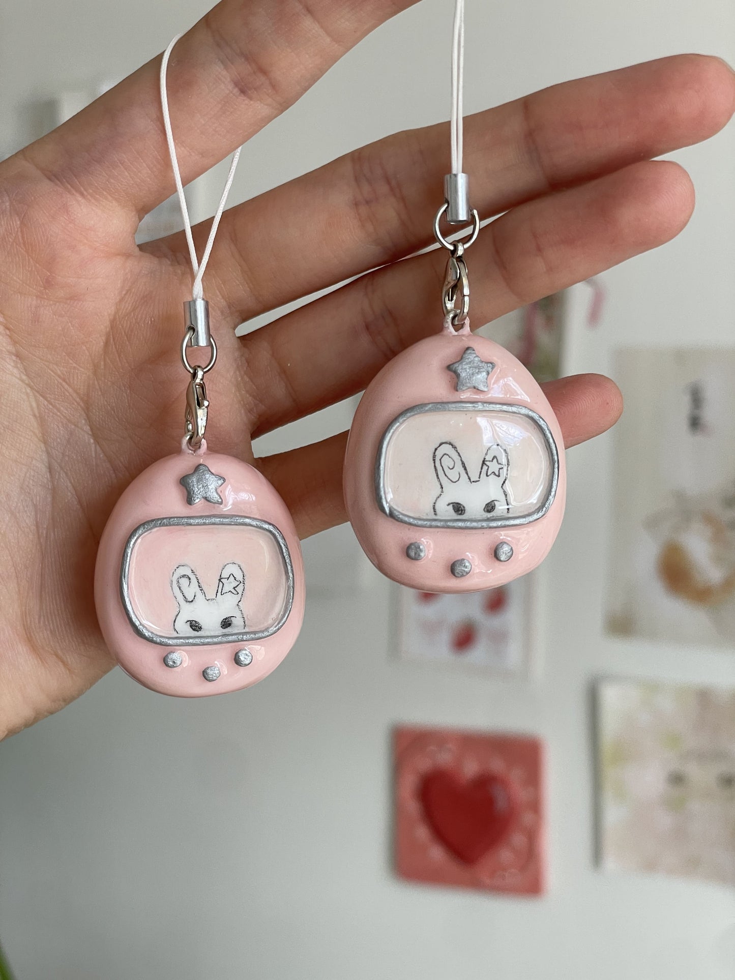 Porte-clés inspiration Tamagotchi